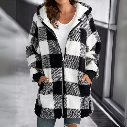 Fenna - Women's Plaid Zip-Up Jacket - photo 2