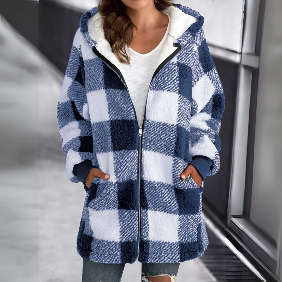 Fenna - Women's Plaid Zip-Up Jacket - photo 1