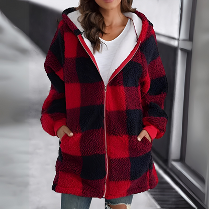 Fenna - Women's Plaid Zip-Up Jacket - photo 6