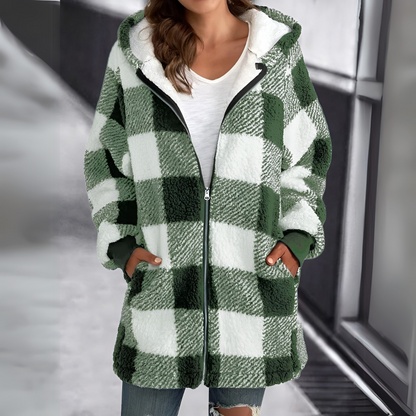 Fenna - Women's Plaid Zip-Up Jacket - photo 7