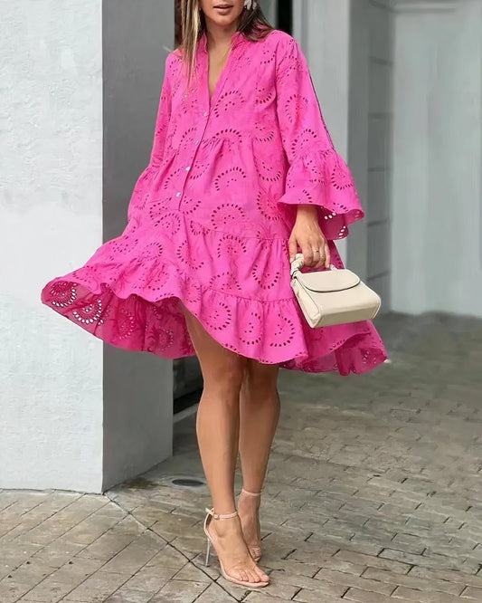 Jasmine - Women's Embroidered V-Neck Summer Dress - photo 1