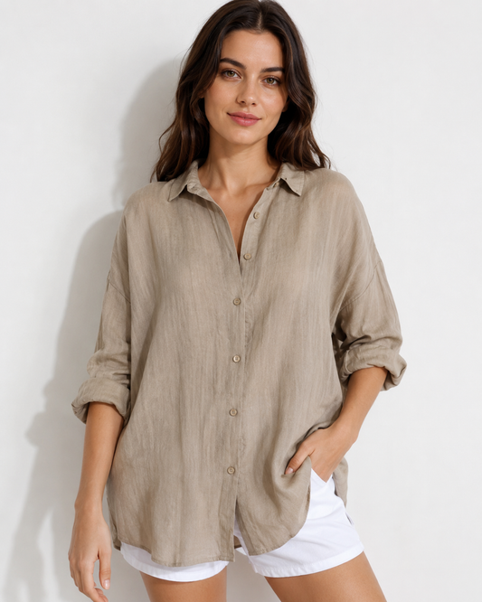 Lisbeth - Women's Oversized Linen Top - photo 1