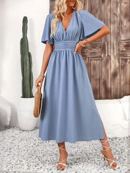Dorothea - Women's A-line Maxi V-neck Dress