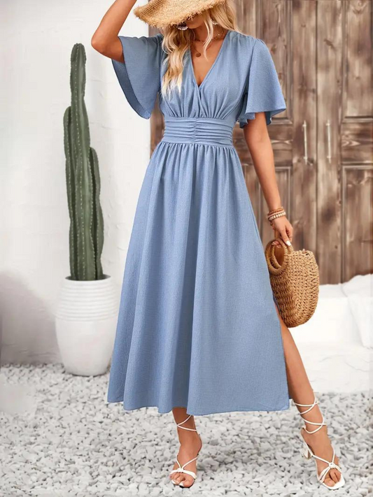 Dorothea - Women's A-line Maxi V-neck Dress