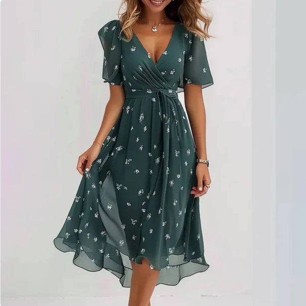 Marguerite - Women's Midi Floral Dress - photo 1