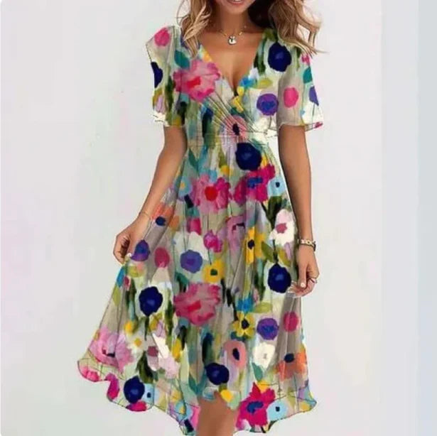 Marguerite - Women's Midi Floral Dress - photo 4