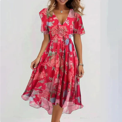 Marguerite - Women's Midi Floral Dress - photo 6