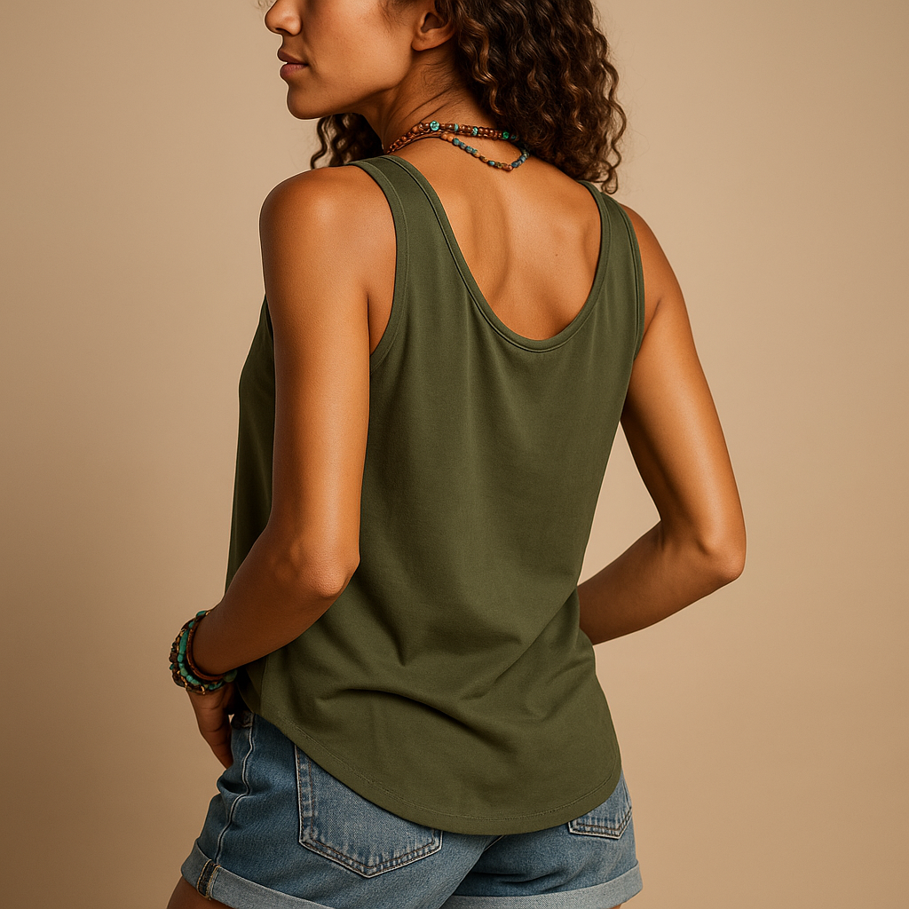 Thea - Women's Linen Sleeveless Top - photo 2