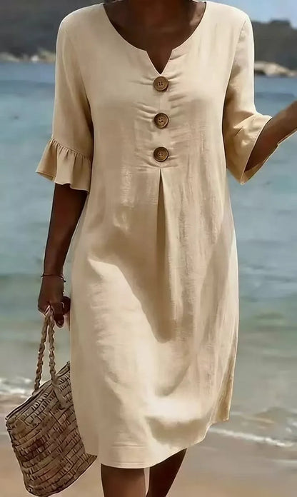 Mireille - Women's Midi V-Neck Dress - photo 7