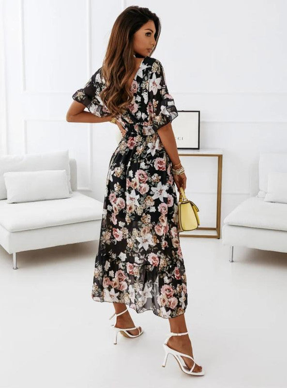 Nola - Women's Midi V-neck Dress - photo 2