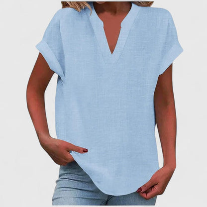 Quinn - Women's Linen Short Top - photo 13
