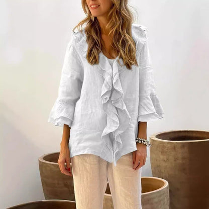 Ilaria - Women's Medium Ruffled Top