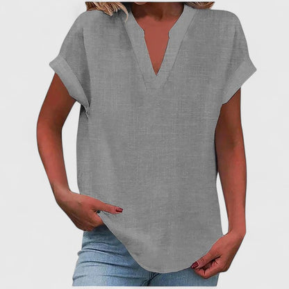 Quinn - Women's Linen Short Top - photo 5
