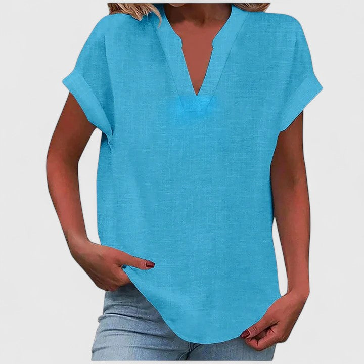 Quinn - Women's Linen Short Top - photo 6