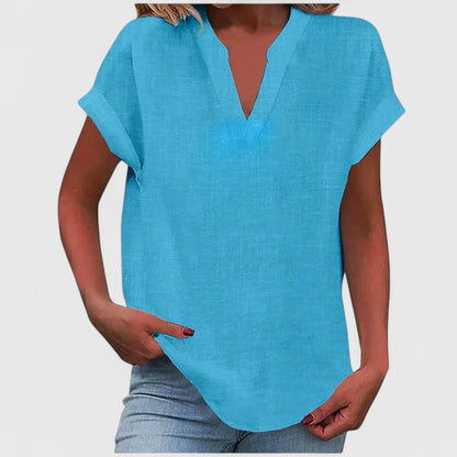 Quinn - Women's Linen Short Top - photo 6