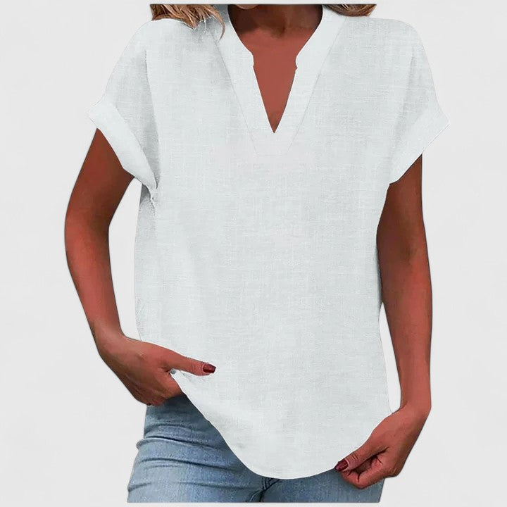 Quinn - Women's Linen Short Top - photo 8
