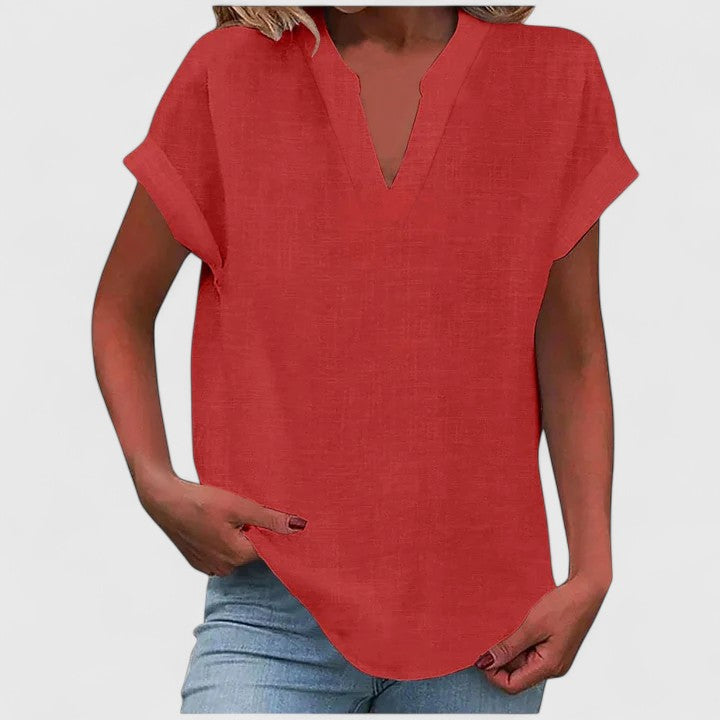 Quinn - Women's Linen Short Top - photo 9