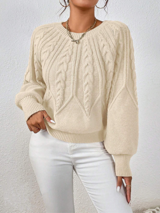 Gwendolen - Women's Medium Cable-Knit Sweater - photo 6