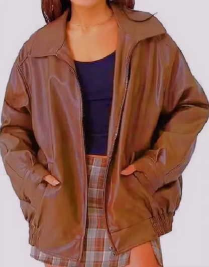 Lorelei - Women's Pockets Leather Jacket