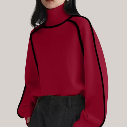 Marit - Women's Turtleneck Medium Sweater