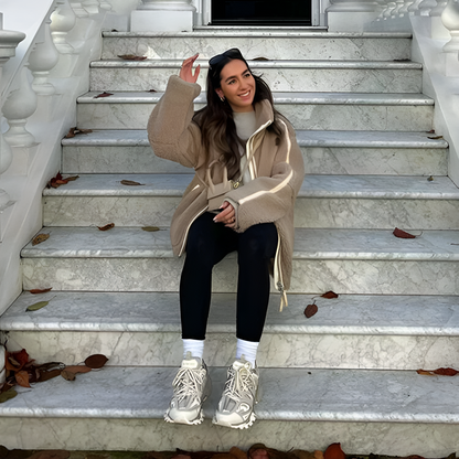 Serena - Giacca teddy con tasche da donna