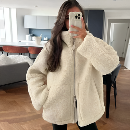 Serena - Giacca teddy con tasche da donna