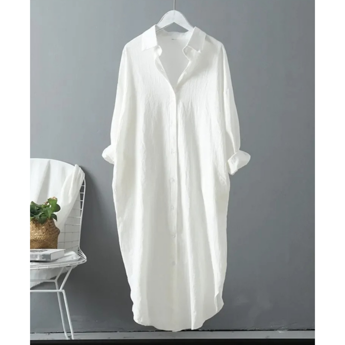 Noor - Women's Shirt Maxi Dress - photo 5