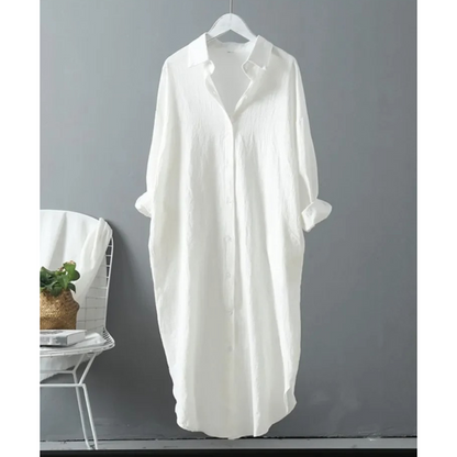 Noor - Women's Shirt Maxi Dress - photo 5