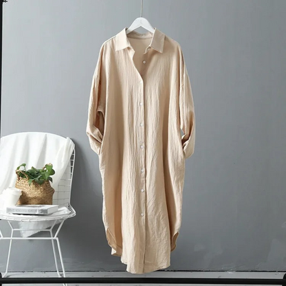 Noor - Women's Shirt Maxi Dress - photo 7