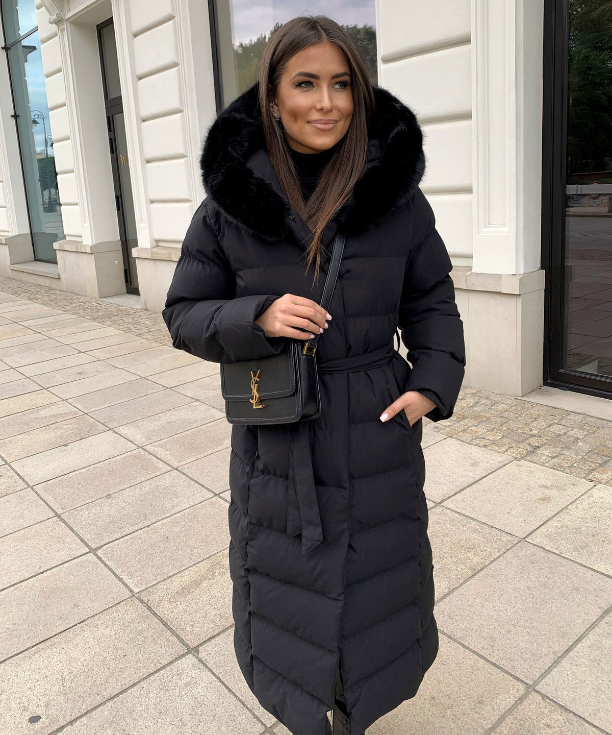 Zelda - Women's Fur Hooded Coat - photo 10