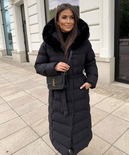 Zelda - Women's Fur Hooded Coat - photo 10