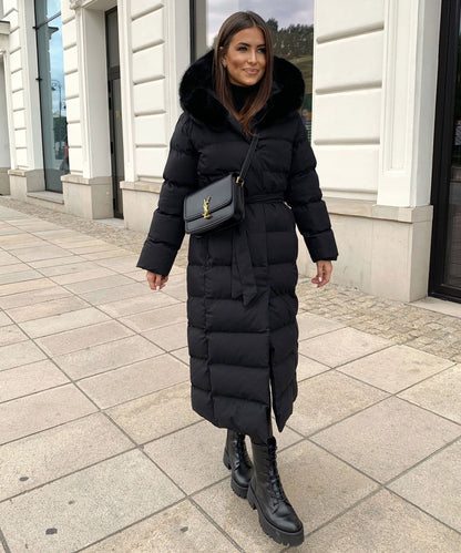 Zelda - Women's Fur Hooded Coat - photo 13