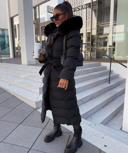 Zelda - Women's Fur Hooded Coat - photo 5