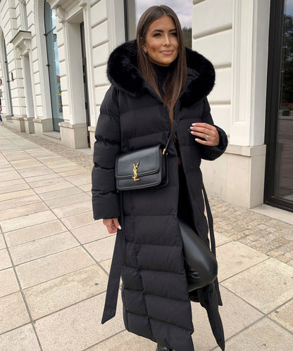 Zelda - Women's Fur Hooded Coat - photo 9