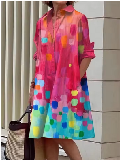 Estelle - Dámské košilové midi šaty
