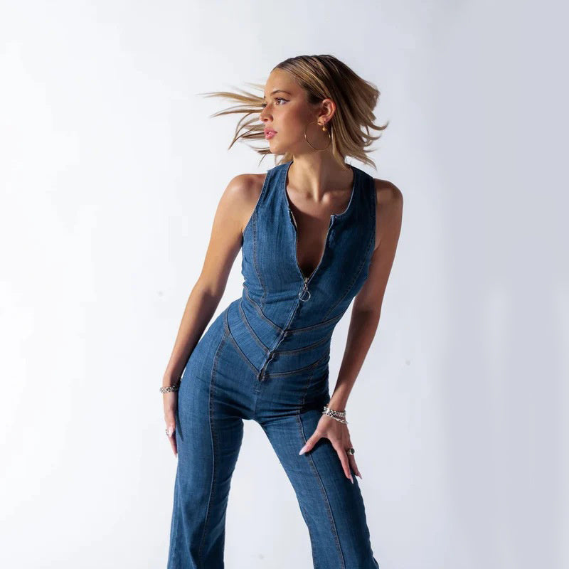Sabine - Women's Heart Cutout Jumpsuit