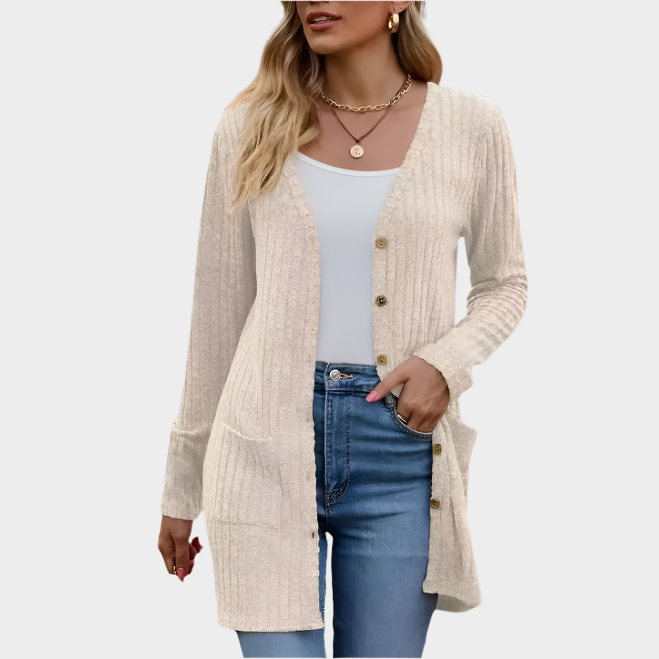 Faye - Women's Rib Long Cardigan