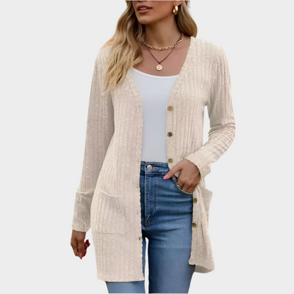 Faye - Women's Rib Long Cardigan