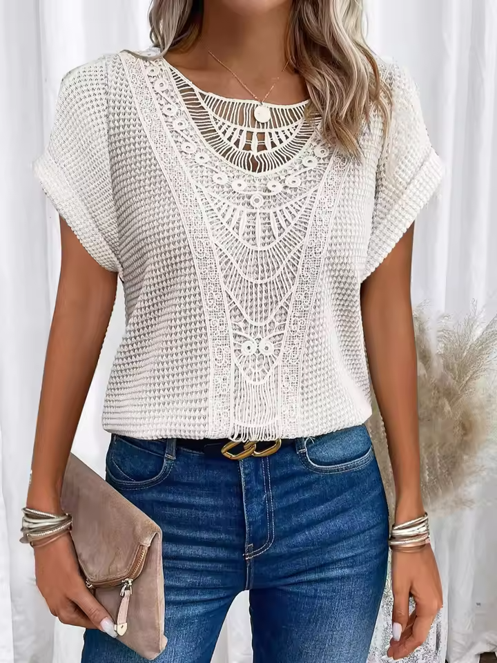Genevieve - Women's Intricate Lace-Detail Top - photo 7