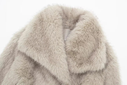 Harriet - Women's Faux Fur Lightweight Coat - photo 3