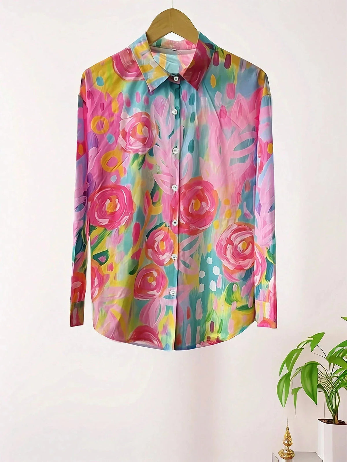 Rhiannon - Women's Long Abstract Blouse - photo 7