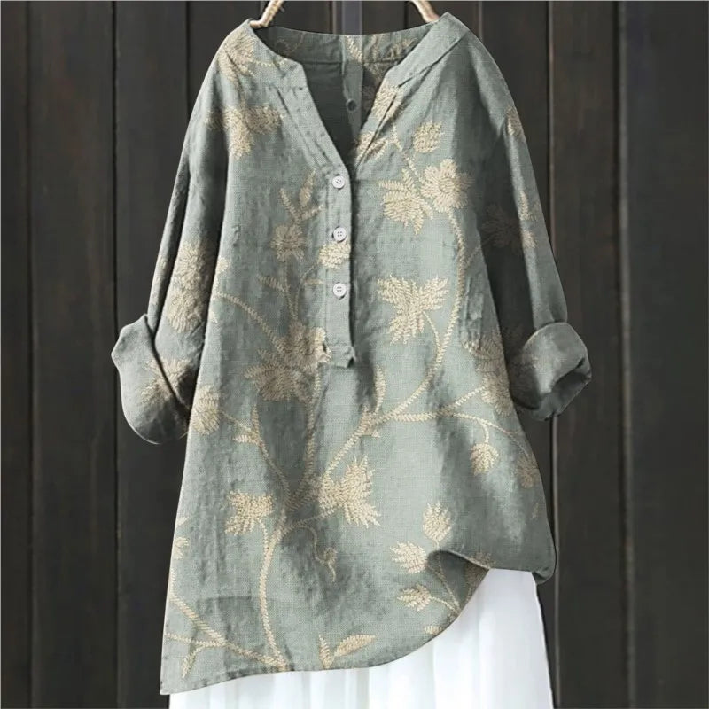 Women's Poppy – Chic Blouse with Floral Accents - photo 3