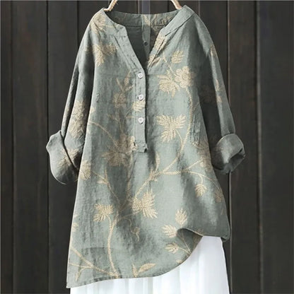 Women's Poppy – Chic Blouse with Floral Accents - photo 3