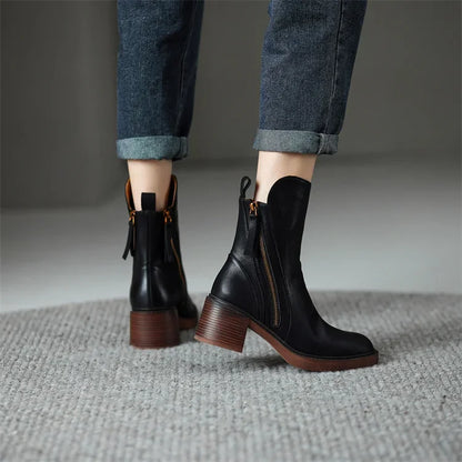 Isadora - Women's Ankle Leather Boots - photo 3