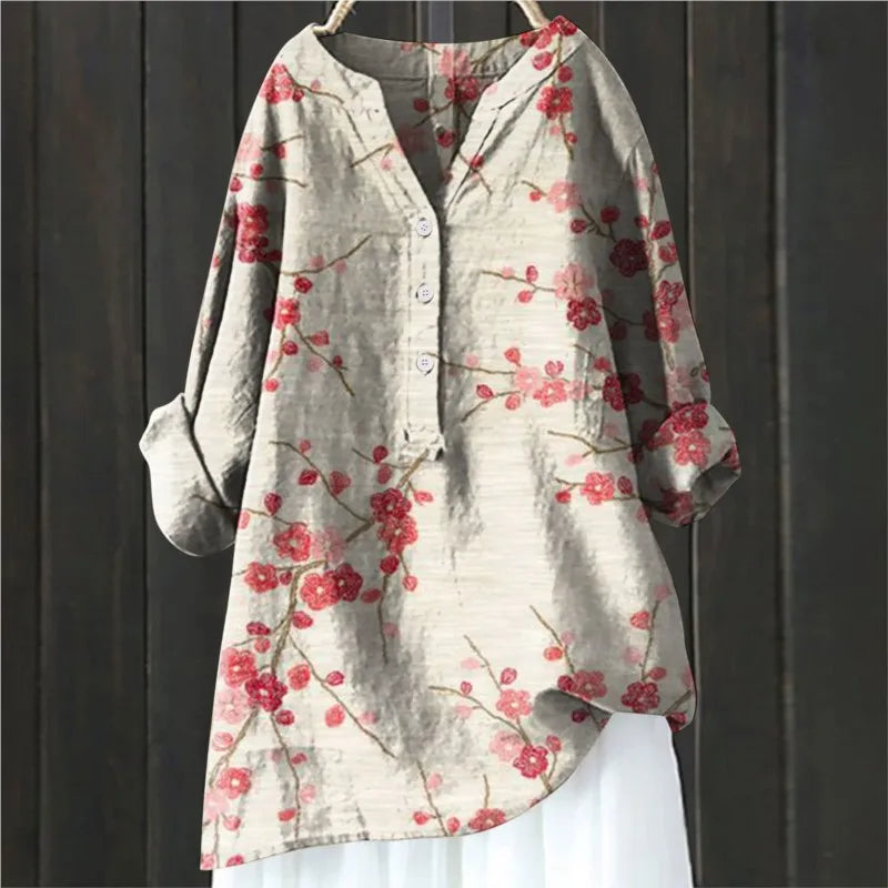 Women's Poppy – Chic Blouse with Floral Accents - photo 1