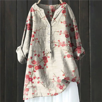 Women's Poppy – Chic Blouse with Floral Accents - photo 2