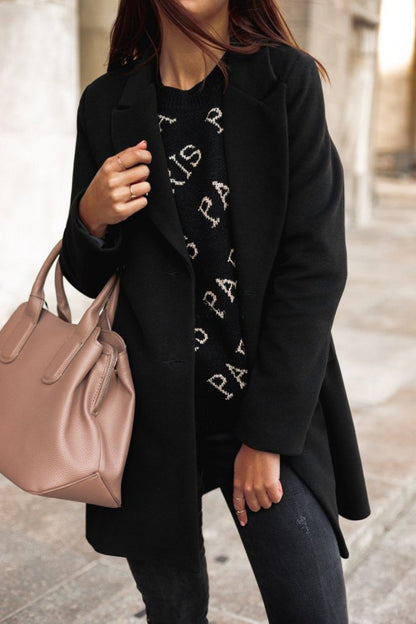 Wilma - Women's Pockets Double-Breasted Coat