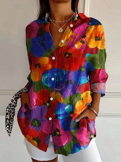 Rhiannon - Women's Long Abstract Blouse - photo 6
