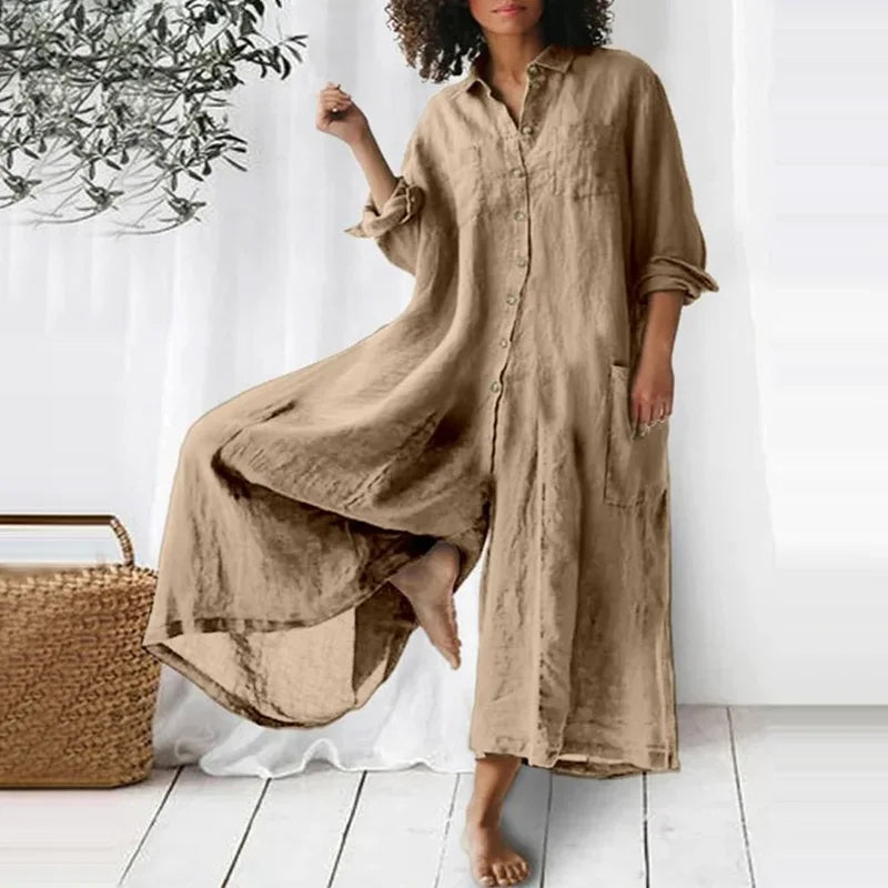 Coraline - Women's Shirt Maxi Dress