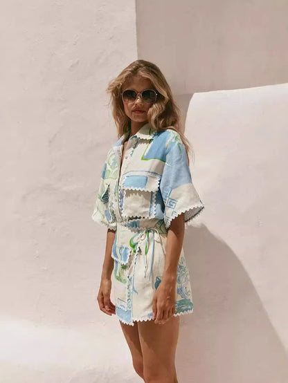 Berenice - Women's Patchwork Two-Piece Set - photo 3